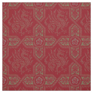 Mediaeval Griffin Dragon Pattern Fabric