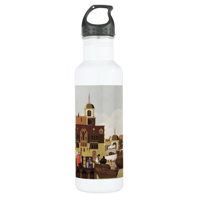 Mediaeval Harbour 710 Ml Water Bottle (Front)