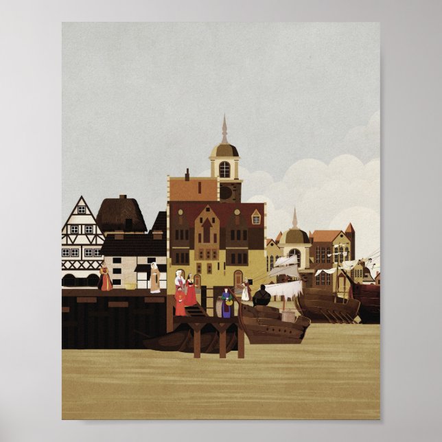 Mediaeval Harbour Poster (Front)