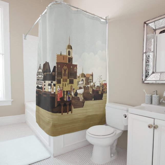 Mediaeval Harbour Shower Curtain (In Situ)