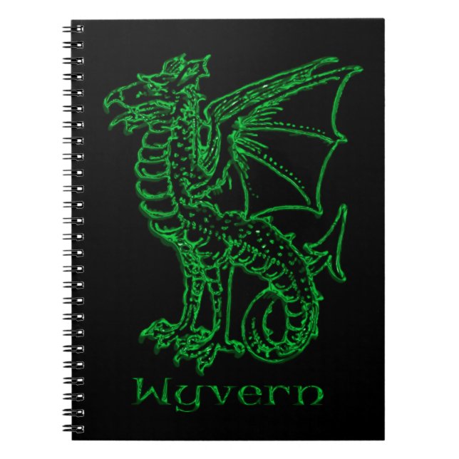 Mediaeval Heraldry Wyvern Notebook (Front)