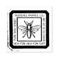 Mediaeval Honeybee Distressed Design Honey Label