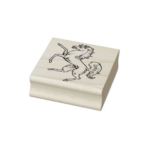 mediaeval horse art stamp