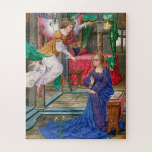 Mediaeval illuminated art "The Annunciation" Jigsaw Puzzle