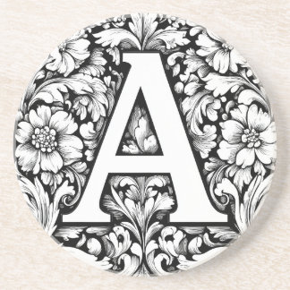 Mediaeval Illuminated Letter A Coaster