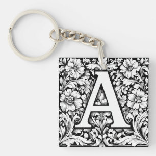 Mediaeval Illuminated Letter A Key Ring