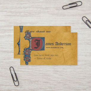 Mediaeval illumination Bute CC0263 Add your Business Card