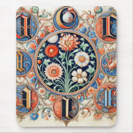 Mediaeval Illumination Customisable Mouse Pad