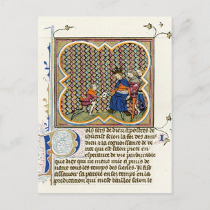 Mediaeval Illumination St Paul's Epistle Postcard