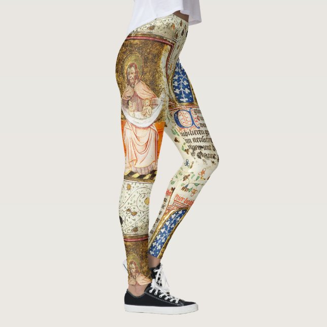 Mediaeval illustrated manuscript leggings (Right)