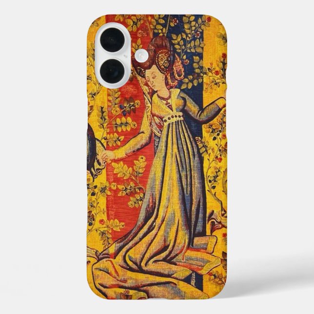 Mediaeval Italian Red Blue Yellow Chinoiserie  Case-Mate iPhone Case (Back)