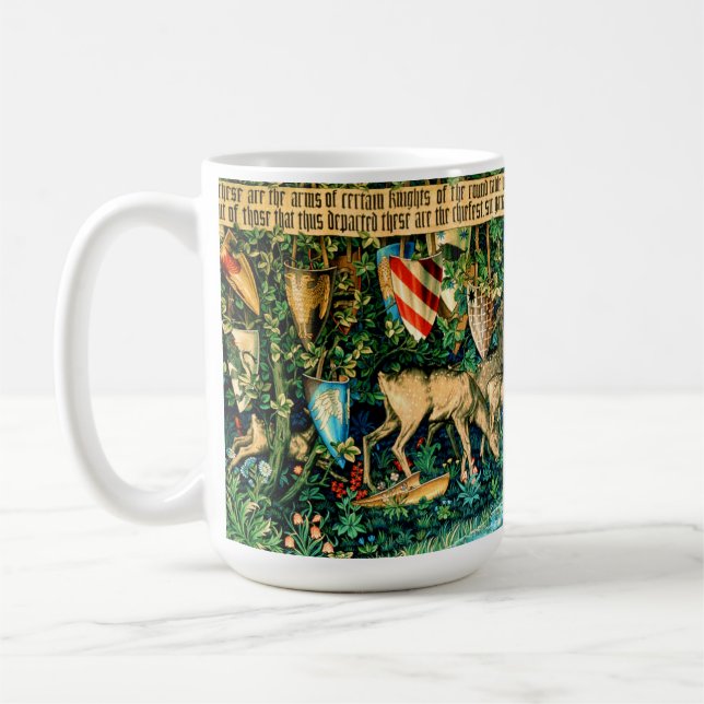 Mediaeval King Arthur William Morris Coffee Mug (Left)