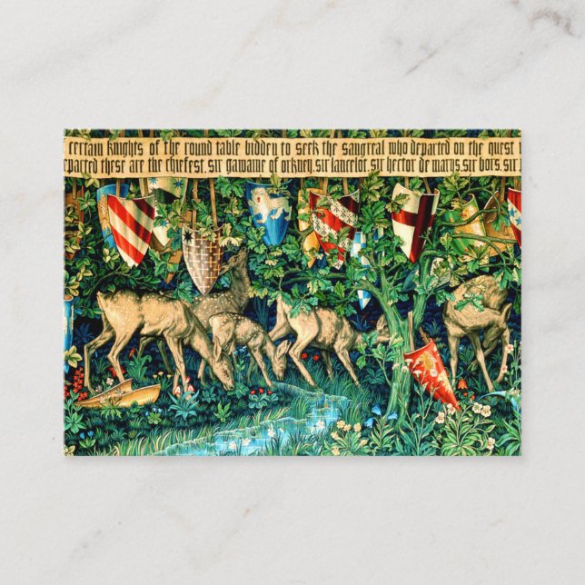Mediaeval King Arthur William Morris Enclosure Card (Front)