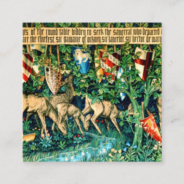 Mediaeval King Arthur William Morris Enclosure Card (Front)