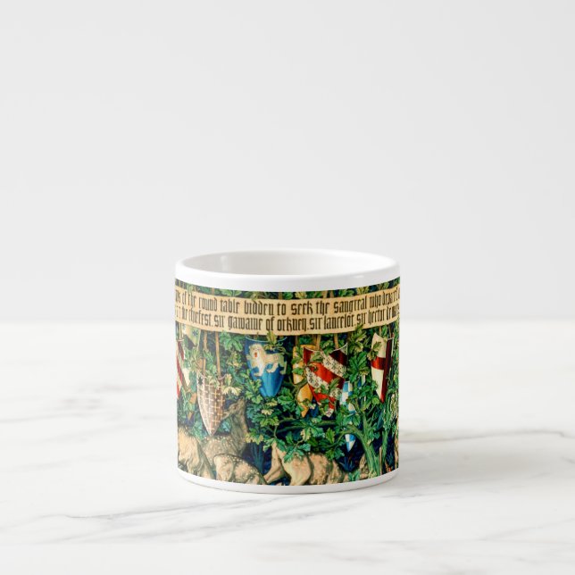 Mediaeval King Arthur William Morris Espresso Cup (Front)
