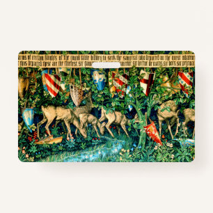 Mediaeval King Arthur William Morris ID Badge