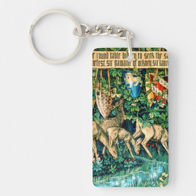 Mediaeval King Arthur William Morris Key Ring (Front)