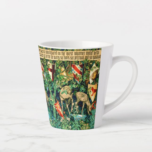 Mediaeval King Arthur William Morris Latte Mug (Right)