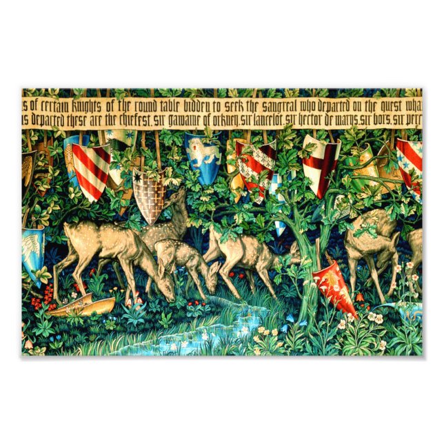 Mediaeval King Arthur William Morris Photo Print (Front)