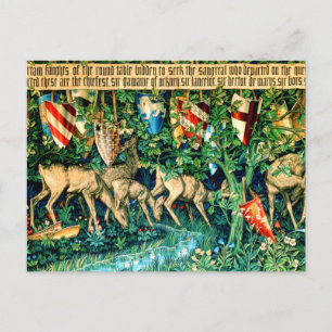 Mediaeval King Arthur William Morris Postcard