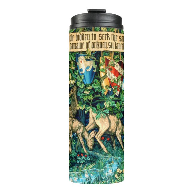 Mediaeval King Arthur William Morris Thermal Tumbler (Front)
