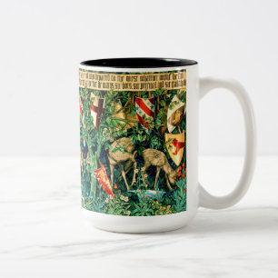 Mediaeval King Arthur William Morris Two-Tone Coffee Mug