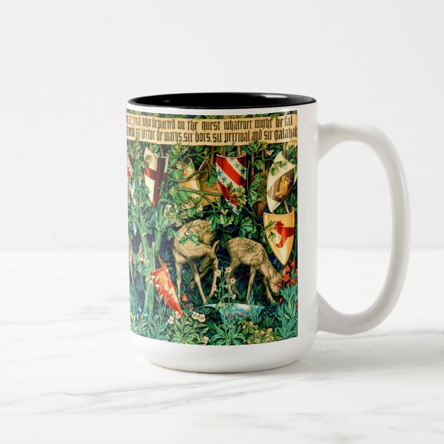 Mediaeval King Arthur William Morris Two-Tone Coffee Mug (Right)