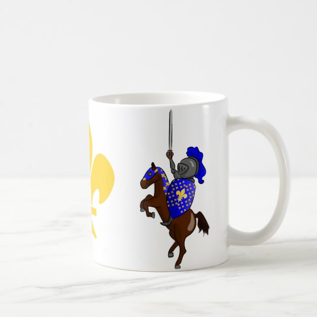 Mediaeval Knight and Fleur-de-Lis Mug (Right)