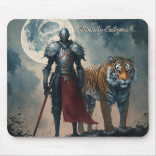 Mediaeval Knight and Tiger Mousepad