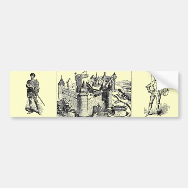 Mediaeval Knight Bumper Sticker (Front)