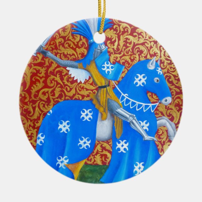 Mediaeval Knight Ceramic Ornament (Front)