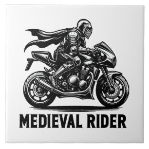Mediaeval knight ceramic tile