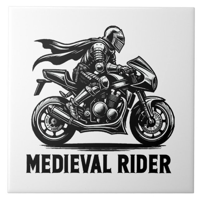 Mediaeval knight ceramic tile (Front)