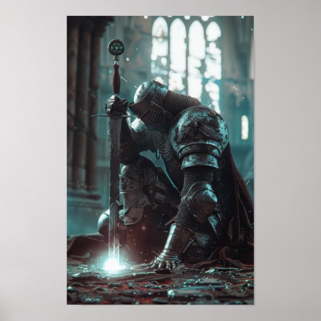 Mediaeval Knight Close-Up Poster (Front)