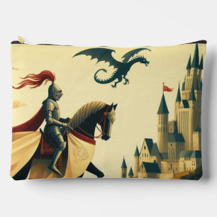 Mediaeval Knight/dragon/castle fantsy Accessory Pouch