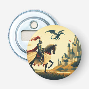 Mediaeval Knight/dragon/castle fantsy Bottle Opener