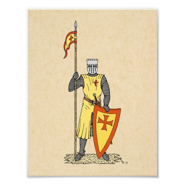 Mediaeval Knight Early 13th Century Photo Print (Front)