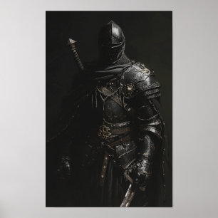 Mediaeval Knight Grim Dark Poster