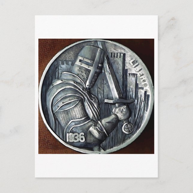 Mediaeval Knight. Hobo Nickel Coin. Postcard (Front)