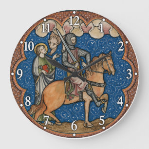 Mediaeval Knight Large Clock