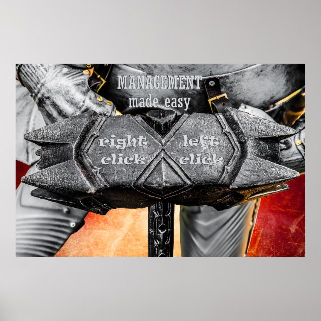 Mediaeval knight - Management Made Easy Poster (Front)