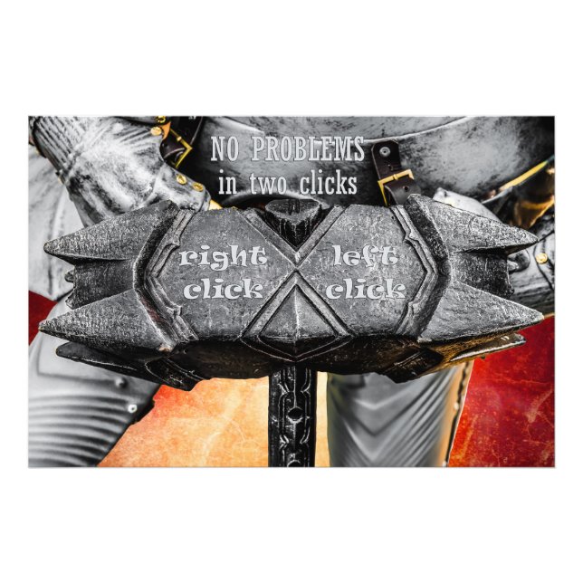 Mediaeval knight - No Problems In Two Clicks Photo Print (Front)