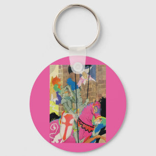 mediaeval knight on horseback key ring
