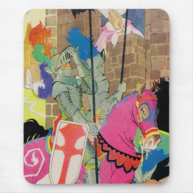 mediaeval knight on horseback mouse pad (Front)