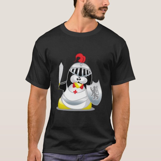 Mediaeval Knight Penguin T-Shirt (Front)