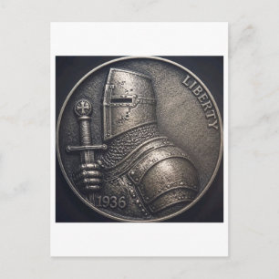 Mediaeval knight. postcard