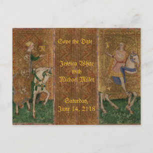 Mediaeval Knight Renaissance Historical Fantasy Announcement Postcard