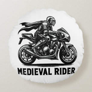 Mediaeval knight round cushion