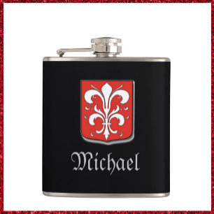 Mediaeval Knight Shield Hip Flask
