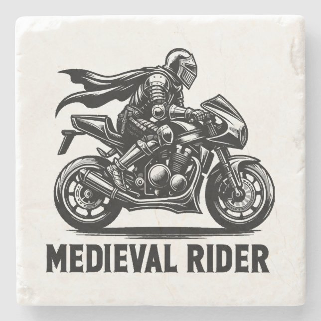 Mediaeval knight stone coaster (Front)